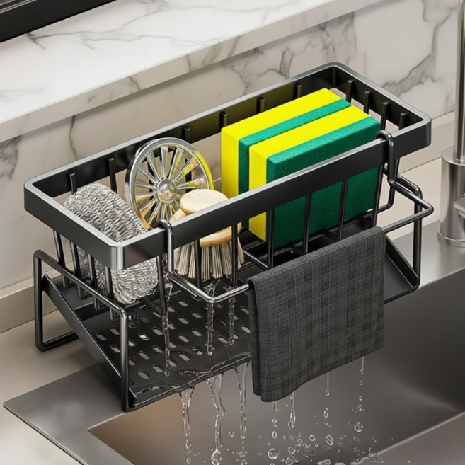 모던데이 무타공 물빠짐 수세미 정리대