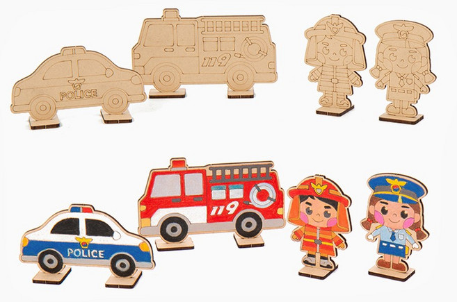 바이오로드 교통 안전 교육 표지판 미니어처 만들기 세트, <안전기관>, 1개