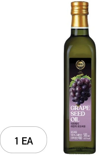해표 더프레시 라만차 포도씨유, 500ml, 1개 - 쿠팡