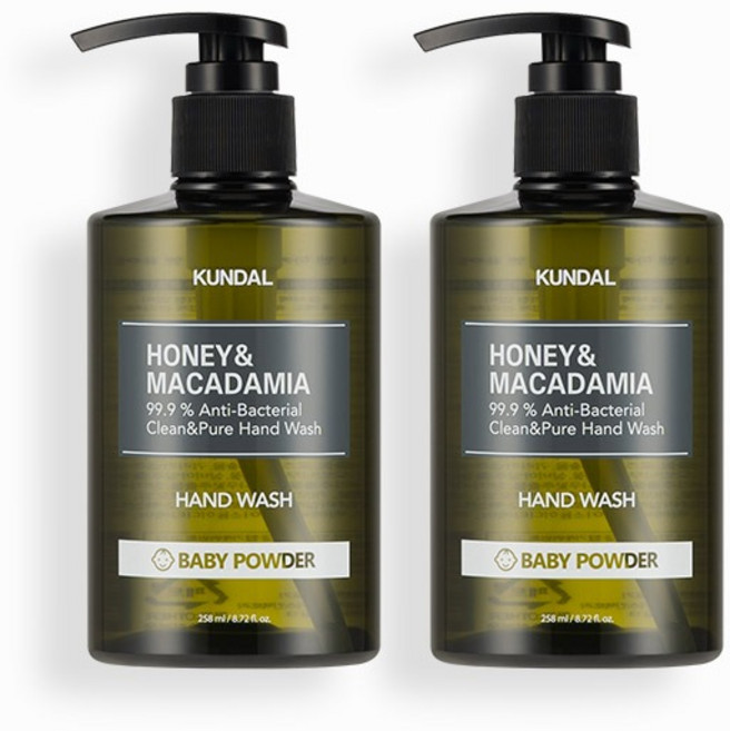 쿤달 클린 앤 퓨어 핸드워시 베이비파우더향, 258ml, 20개