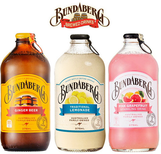 분다버그 3종믹스 핑크자몽4병+진저비어4병+레몬에이드4병, 12개, 375ml