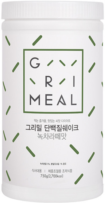 그리밀 단백질쉐이크 녹차라떼맛, 750g, 1개