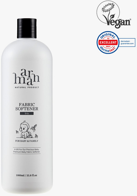 아르망 비건 인증 피부무자극 자연유래성분 아기 섬유유연제 아이리스향 1L, 1개