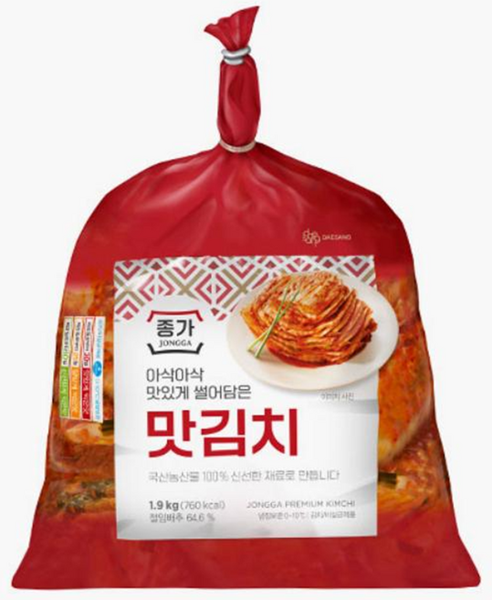 종가 썰어담은 맛김치, 1.9kg, 1개