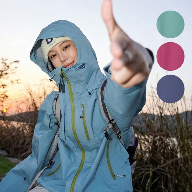 [웨어앤웨어] 남녀공용 투톤 지퍼 포인트 바람막이 점퍼 윈드브레이커