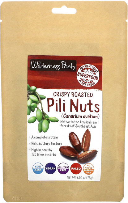 Wilderness Poets 크리스피 로스티드 필리 너츠 75g(2.64oz) 2팩, 1개, 75g