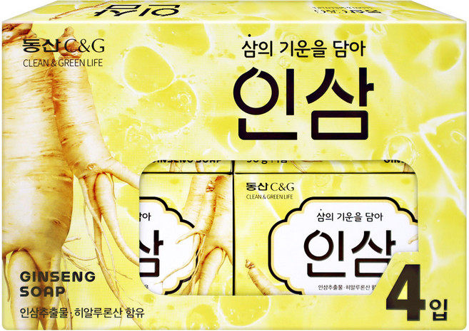 크리오 동산 C & G 인삼비누 인삼향, 90g, 4개입