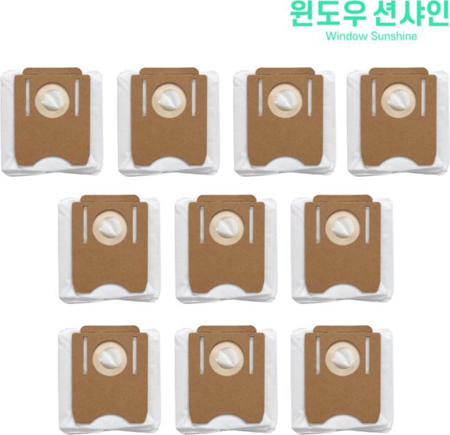 비브랜드 클리엔 T24 / 미디어 S8+ 로봇청소기 호환 더스트백 먼지봉투 소모품, 10개