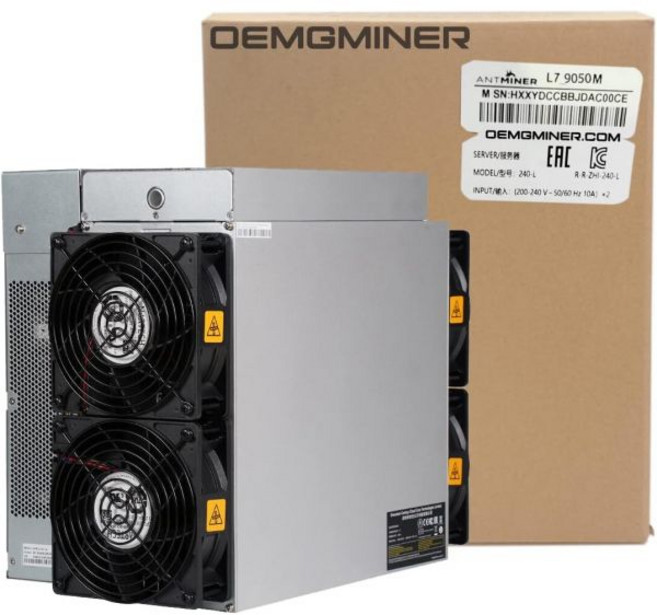 신제품 비트메인 앤트마이너 L7 9050M 도지코인 및 라이트코인 LTC 코인 ASIC 마이너 크립토 채굴기 내장 PSU OEMGMINER 배송