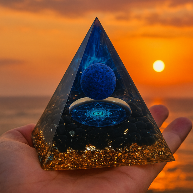 금전운 오르곤나이트 피라미드 6cm 프리미엄 파워스톤 풍수 힐링