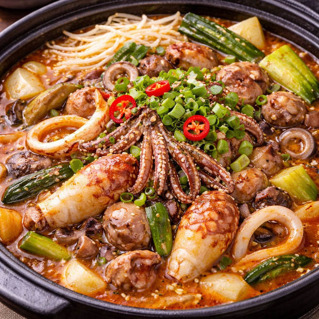 오징어 내장탕 (500g 내외) + 해물탕 소스 급냉, 1개, 500g