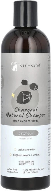 Kin+Kind 반려견용 천연 숯 샴푸 파촐리 354ml(12fl oz), KinKind반려견용천연숯샴푸파촐리354ml12floz, 1개, 354ml - 쿠팡