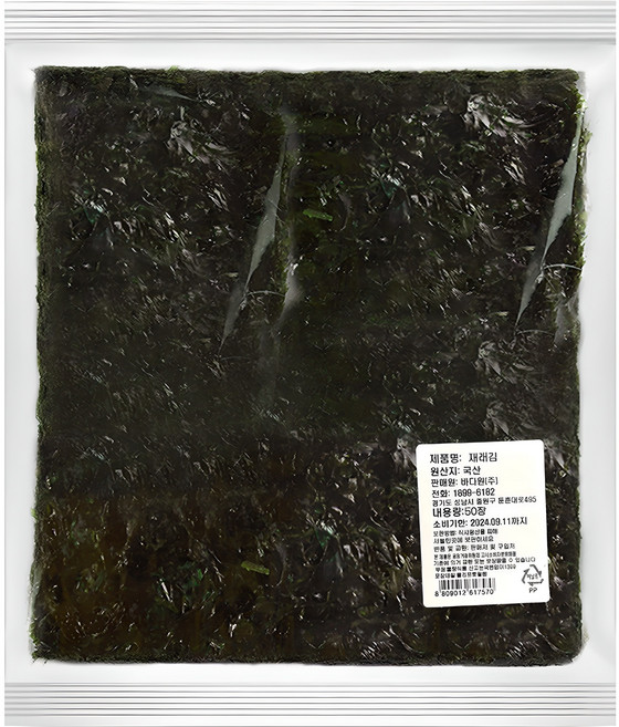 Badaone 整張傳統海苔, 125g, 1包