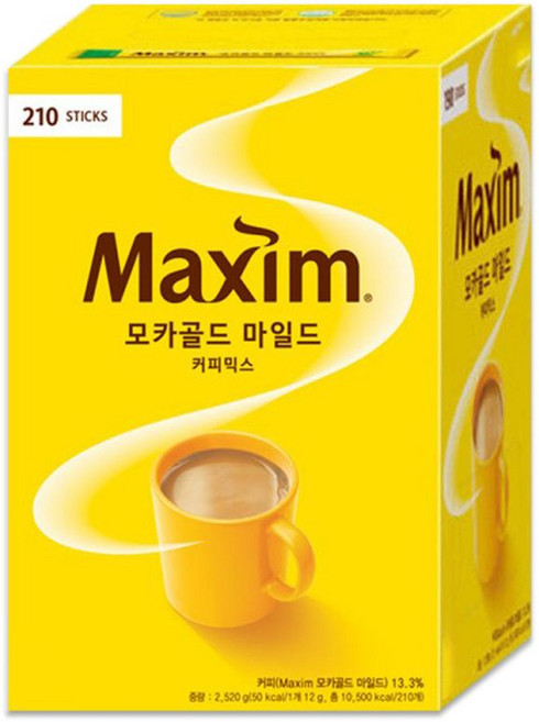 맥심 모카골드 마일드 커피믹스, 12g, 210개입, 1개
