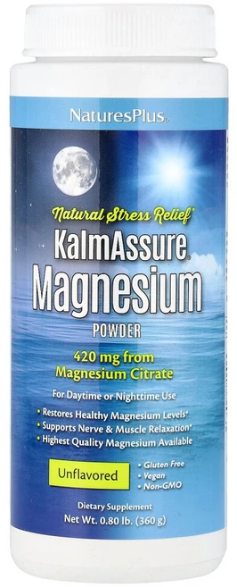 네이쳐스플러스 KalmAssure 마그네슘 분말 무맛 400mg 360g(0.80lb), NAP33606, 360g, 1개 - 쿠팡