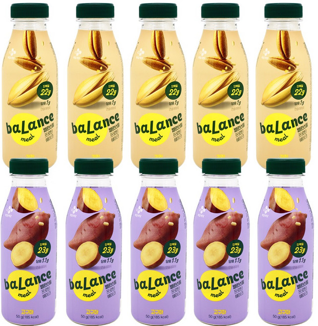 [신세계TV쇼핑]CJ 밸런스밀 2종 (귀리5개+고구마5개), 1세트, 500g