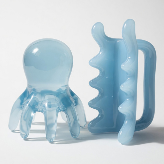 로제브 두피 괄사 마사지기 바디 승모근, 루미나 블루, 1개