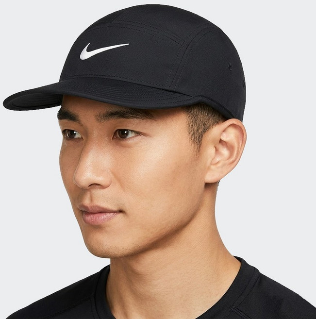 나이키 드라이핏 스우시 캡 모자 FB5624, 블랙, 1개
