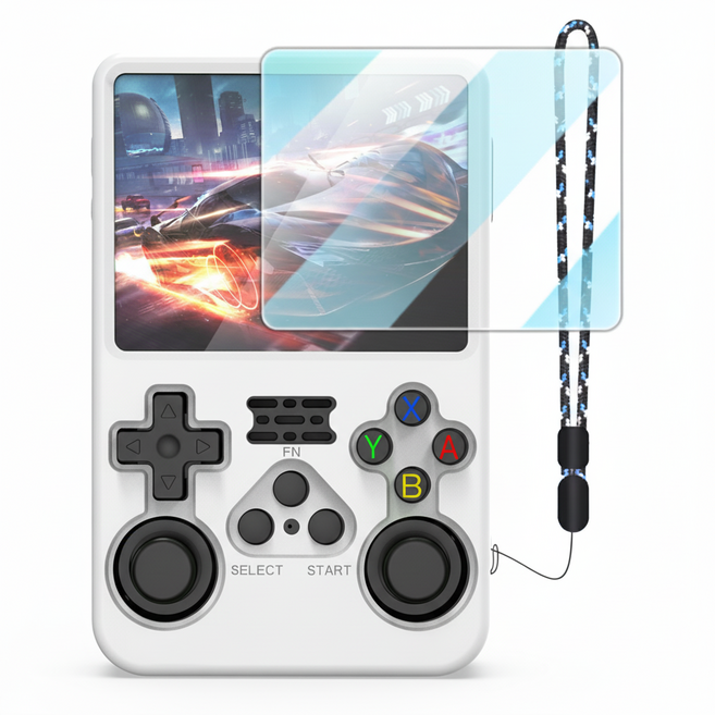 R36S 실리콘 케이스 강화유리 필름 스트랩 올인원 세트 R36XX, 화이트, 1세트