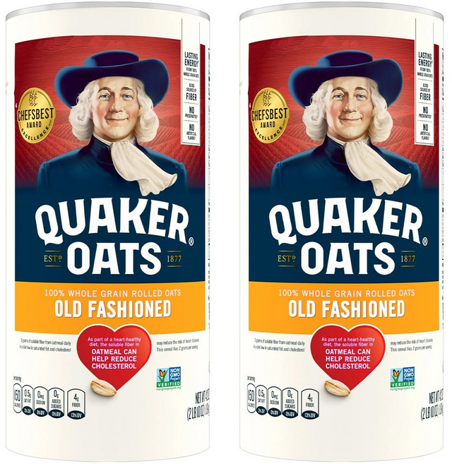 QUAKER 퀘이커 오트밀 오리지널 올드패션드 42온즈 2개입, 단품