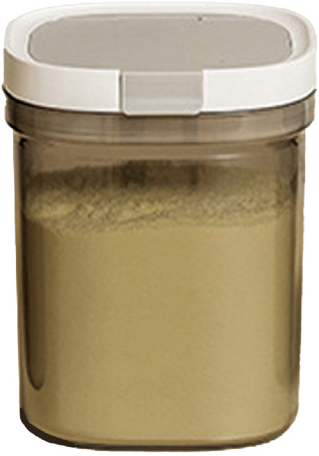 Mommywant 磁吸勺密封奶粉罐 單手開蓋/防潮密封/附量匙, 茶色1300CC, 1個