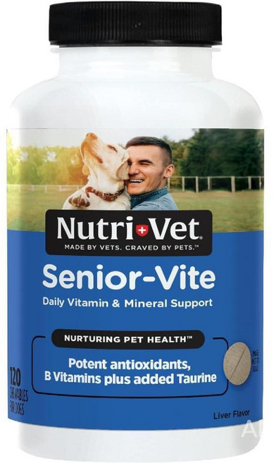 뉴트리벳 시니어바이트 노령견 데일리 비타민 미네랄 120 츄어블 영양제, 1개