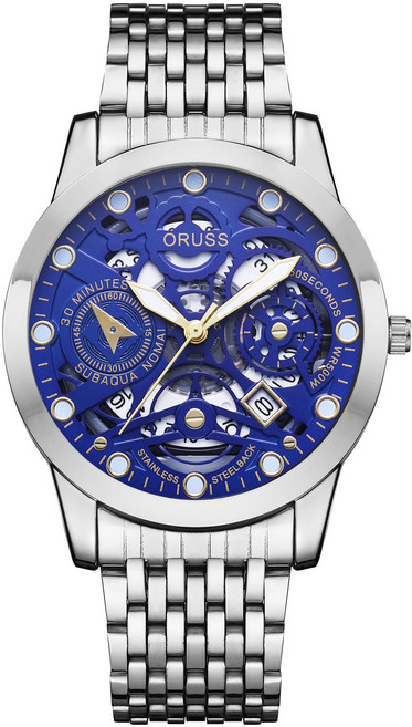 한아로지스 남자 방수 쿼츠 메탈 손목시계