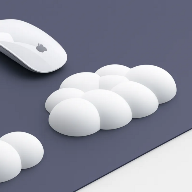 CONNEX 구름 마우스 손목 보호 받침대, 1개, 화이트