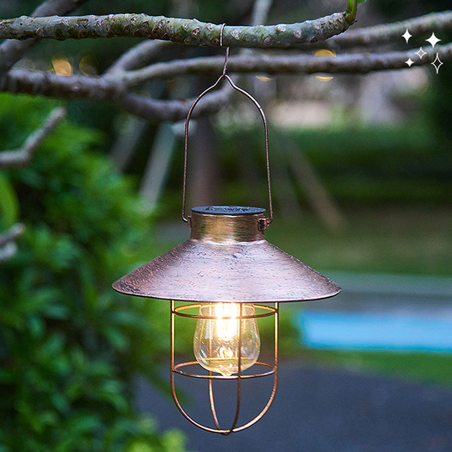 KELAKE 태양광 LED 정원등 야외 샹들리에 조명 야외 장식 조명 - 정원 베란다 펜스 웨딩 파티 장식, 구리색