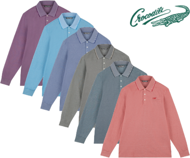 크로커다일 이월상품 남성 [봄 여름]신축성 편한 카라 티셔츠