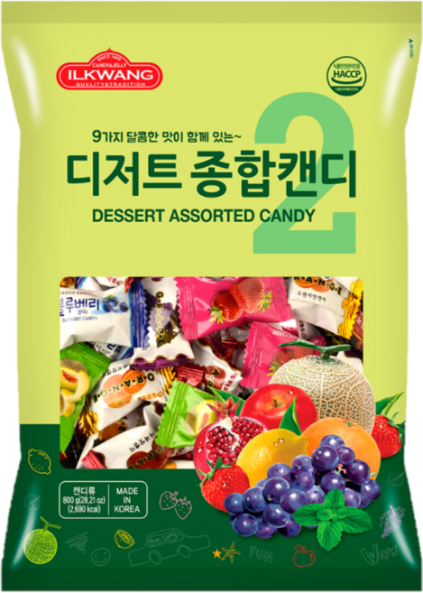 일광제과 캔디 디저트종합2, 800g, 1개