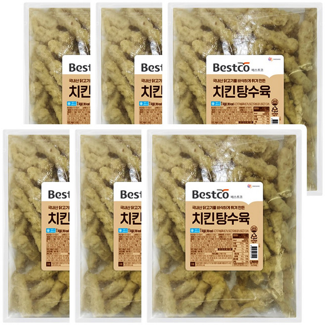 베스트코 치킨탕수육, 6개, 1kg
