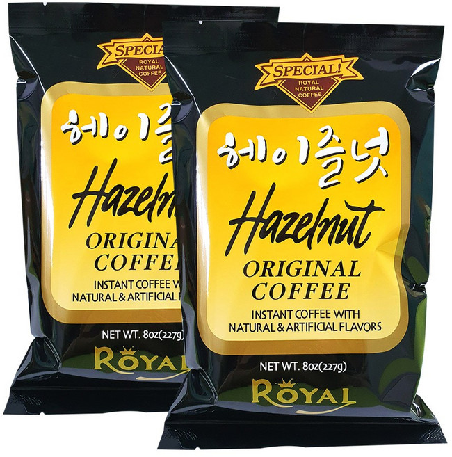 로얄 헤이즐넛향 인스턴트 커피, 227g, 2개