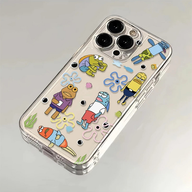 네모바지 스폰지밥 스펀지밥 아이폰 케이스 비키니시티 주민 시민 물고기 프로 맥스 선물 굿즈