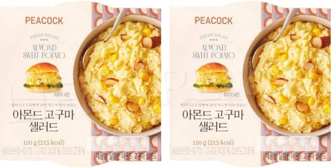 피코크 아몬드 고구마 샐러드, 110g, 2개