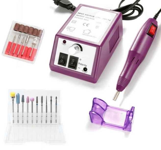 전동 네일드릴 전기 정리기 밀링 세트 키트 그라인더, CN, 퍼플B