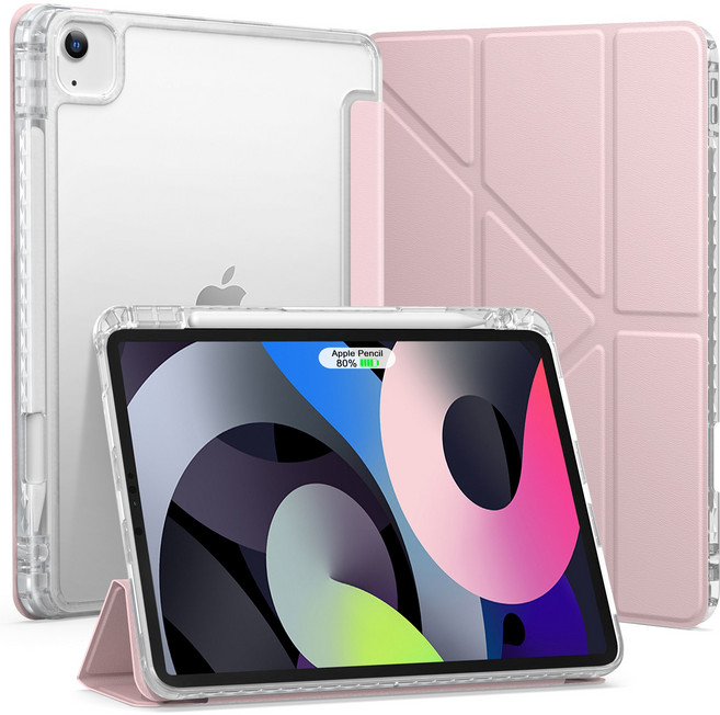 아칸크 클리어 에어 펜슬 수납 태블릿 케이스, 1개, 핑크