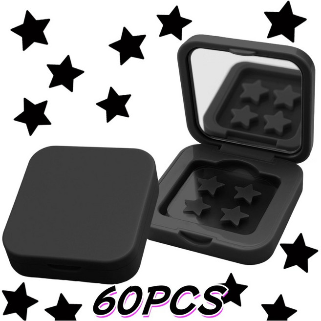 별모양 여드름 패치 LA판타지 힙한 트러블패치 60개입 거울케이스 내장 판타지컴퍼니 검은색 별여드름패치 검정, 1개