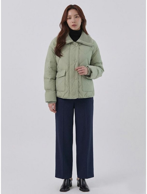 샤트렌 스판 블렌드 일자핏 팬츠 다크그린 HCCMPT105