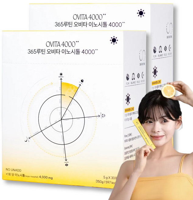 365루틴 오비타 이노시톨 4000 알파락트 알부민 캐롭 콜린 엽산 2개월, 30회분, 2개