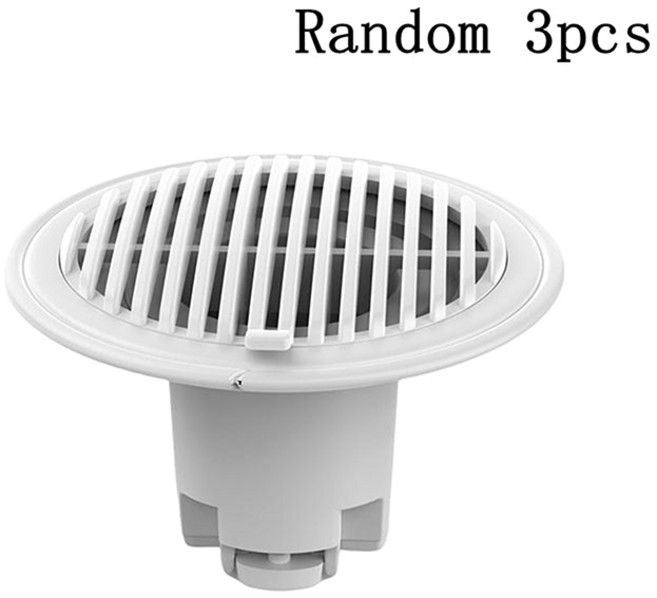 욕실 샤워 드레인 스토퍼 냄새 방지 스트레이너 바닥 헤어 캐처 곤충 탈취제 플러그, 01 Random 3pcs, 1개