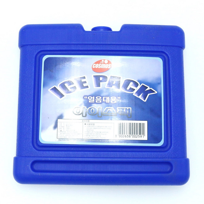 코스모스 휴대용 보냉 냉매 하드케이스 아이스팩 1.3리터, 1개입, 1개