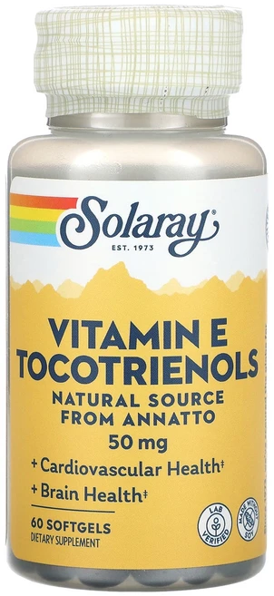 Solaray 비타민E 토코트리에놀 50mg 소프트젤 60정, Solaray비타민E토코트리에놀50mg소프트젤60정, 1개 - 쿠팡
