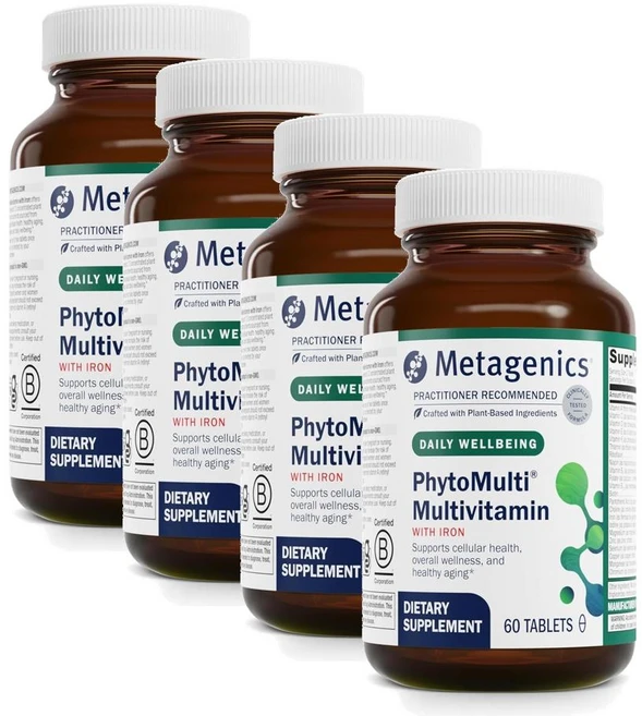메타제닉스 파이토멀티 철분 데일리 멀티비타민 Metagenics PhytoMulti with Iron, 4개, 60정 - 쿠팡