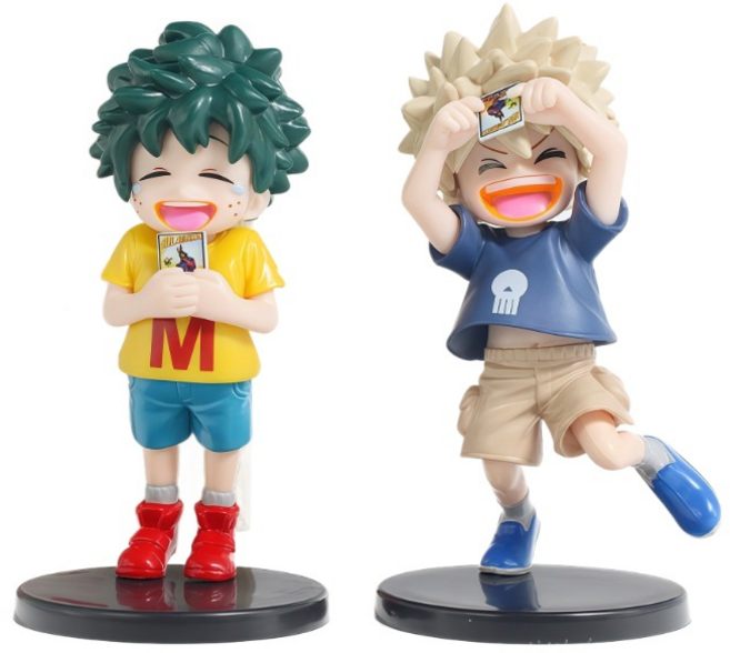나의 히어로 아카데미아 어린시절 미도리야 이즈쿠 바쿠고 카츠키 피규어세트, 2개