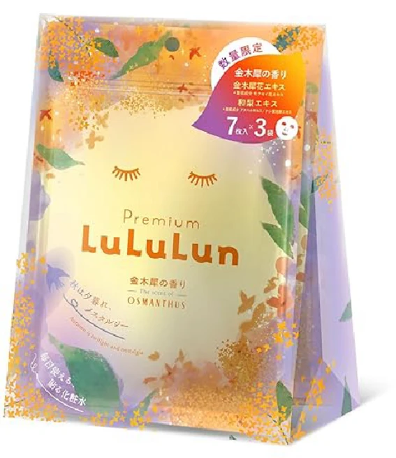 LULULUN 루루룬 프리미엄 마스크 시트 팩 금목서향 7매입 3개세트 한정수량, 3개, 1개입 - 쿠팡