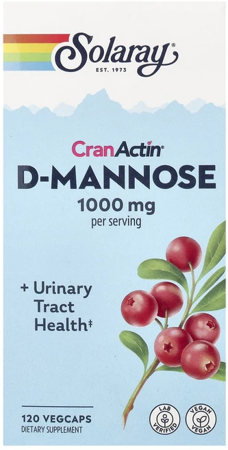 단백질 비타민 철분 마그내슘 칼슘 Solaray CranActin® D-만노스 베지 캡슐 120정 고루고루섭취해주세요, SolarayCranActinD만노스베지캡슐120정, 1개 - 쿠팡
