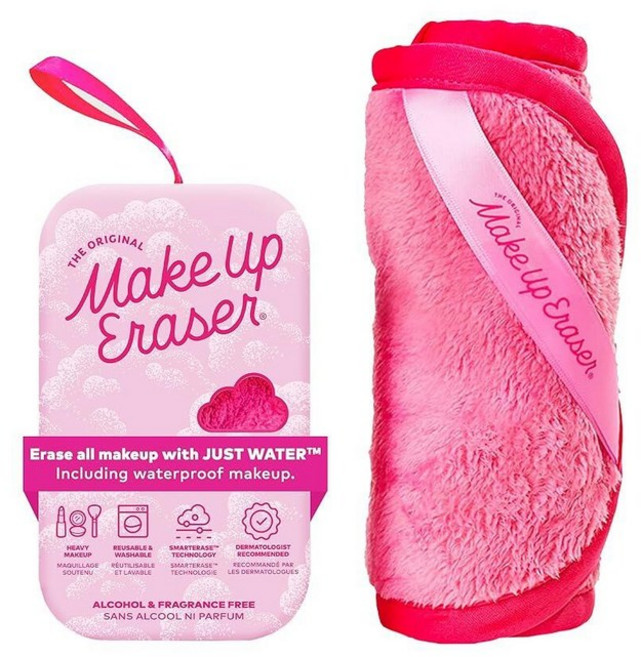 Makeup Eraser The Original Erase 워터프루프 마스카라 아이라이너 파운데이션 립스틱 등을 포함한 모든 메이크업 오리지널 핑크, Original Pink