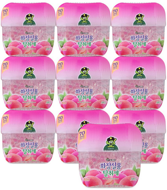 산도깨비 70일 지속형 화장실용 방향제 피치향/레몬향/라벤더향/블랙체리향 300g x 택일 10개