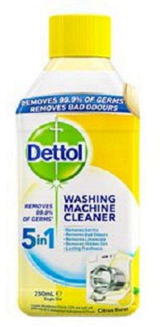 Dettol 滴露 洗衣機清潔液 5合1配方 深層潔淨 去除異味 檸檬清香, 1瓶